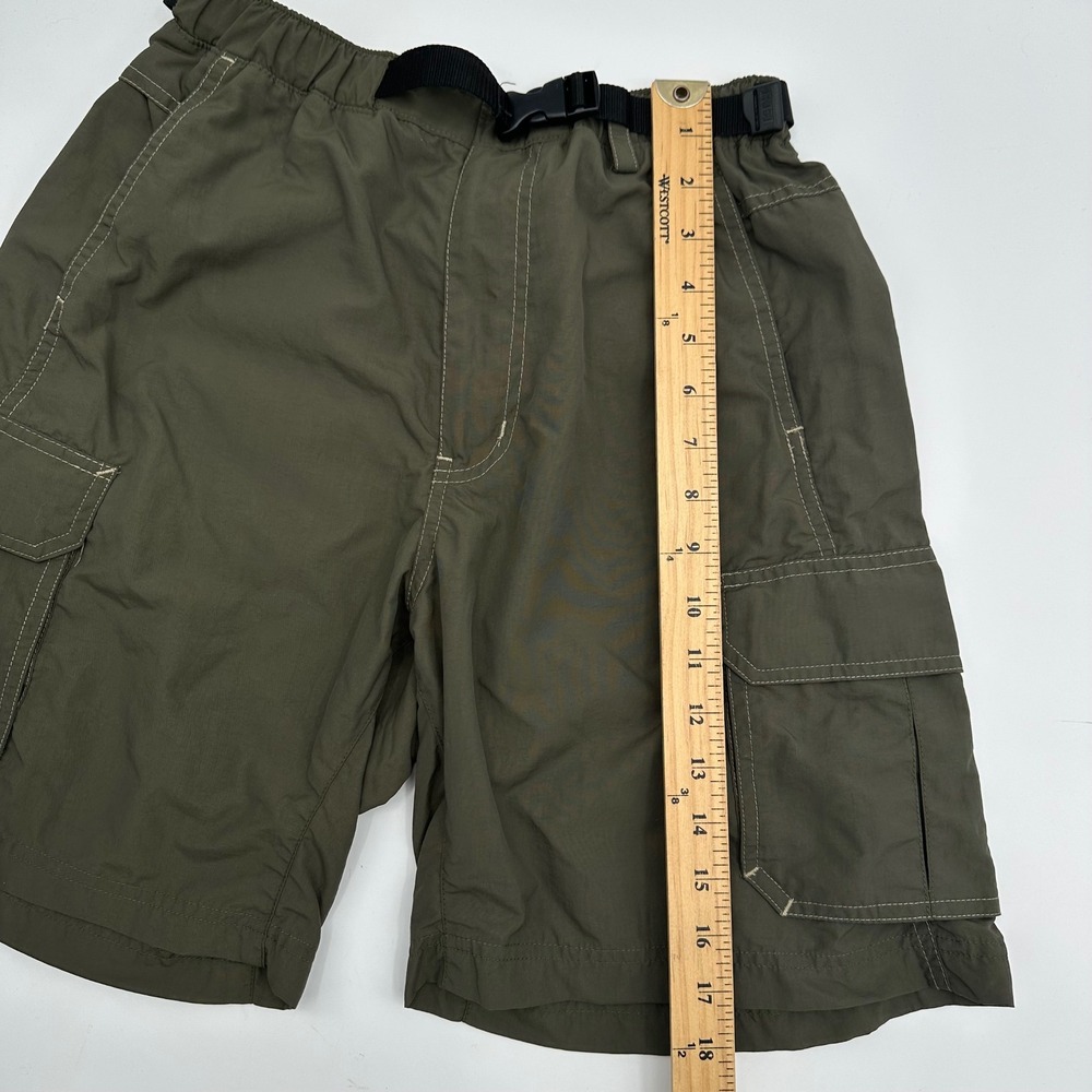 REI Sahara Mens Small Olive Green Nylon Cargo Hiking Shorts UPF 50 Belted Dry - Picture 7 of 9